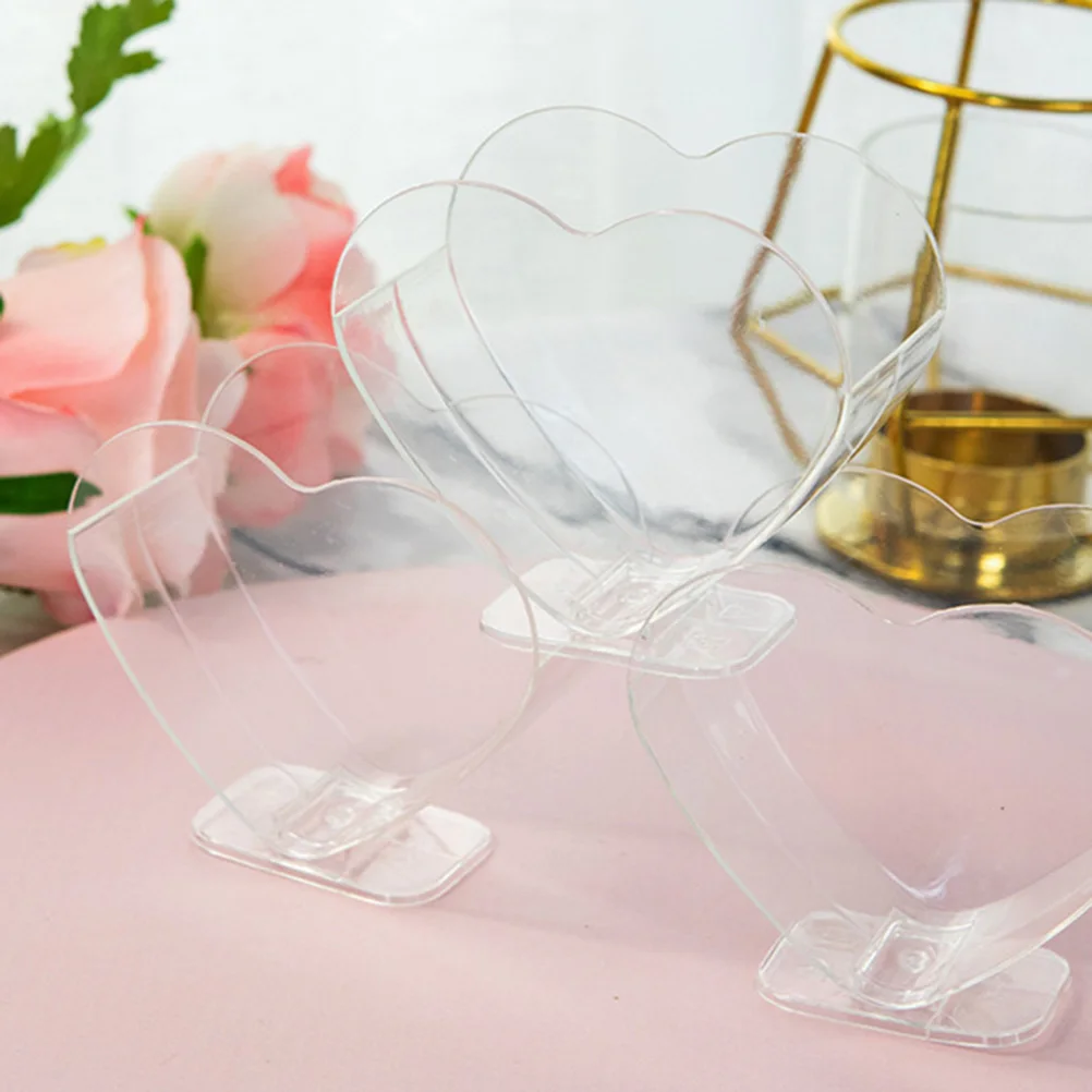 

30Pcs Transparent Heart Mousse Cups Clear Plastic Dessert Containers for Jelly Pudding Tiramisu Yogurt Parties