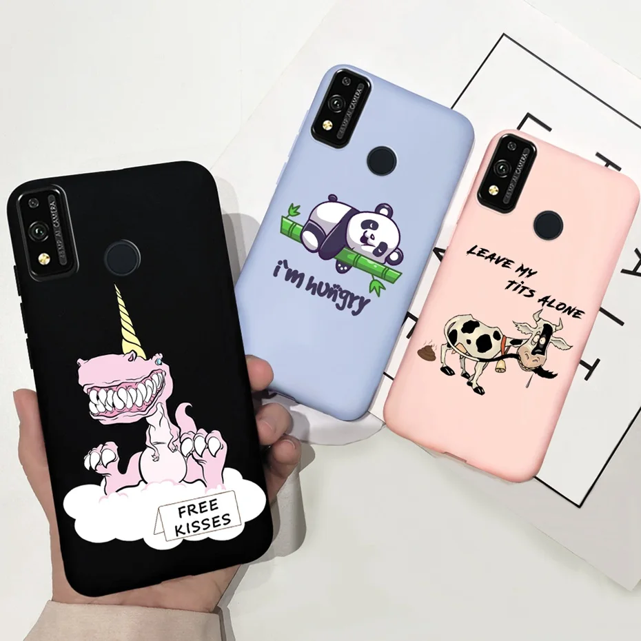 ل الشرف 9X لايت حافظة JSN-L21 لطيف الكرتون جراب هاتف سيليكون لينة الغطاء الخلفي ل الشرف 9X العالمي STK-LX1 فوندا Honor 9X لايت