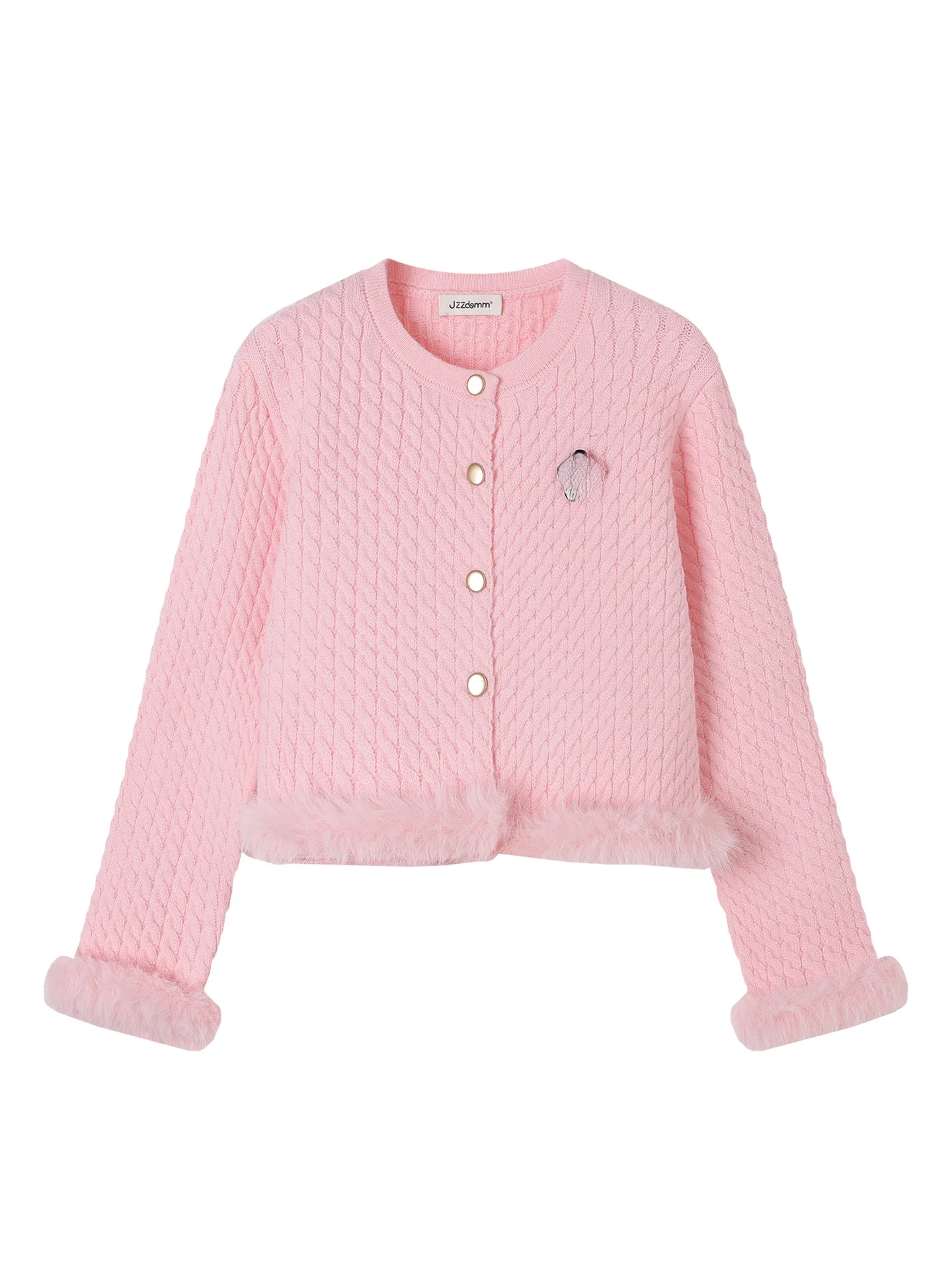 

JZZDEMM вязаный свитер с чайной розой, женский облегающий свитер Sweet Sle, длинный кардиган све, мягкое бархатное пальто обычной длины