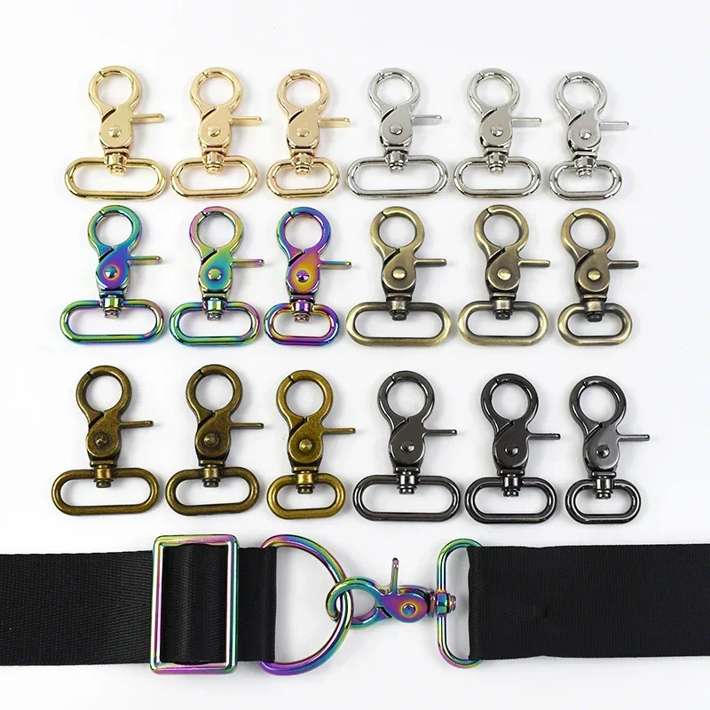 

10Pcs 10-50mm Metal Clamp Buckle Bag Strap Carabiner Hook Dog Collar Swivel Trigger Lobster Clasps Webbing Hardware Accessories