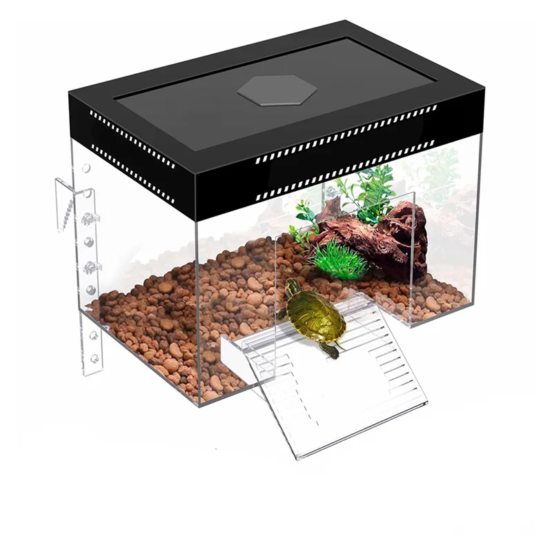 

【B07R】Регулируемая платформа для игры в виде черепахи 7,9X5,5X5,5 ''Акриловый топпер в виде черепахи для детской черепахи для полуводной детской террасы
