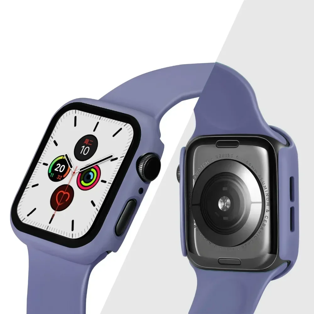 Gehärtetes Glas + Schutzhülle für Apple Watch Zubehör 44mm 41mm 45mm 40mm 42mm Displayschutzfolie Apple Watch Gehäuse Serie 9 4 5 6 SE 7 8 – Detail 8