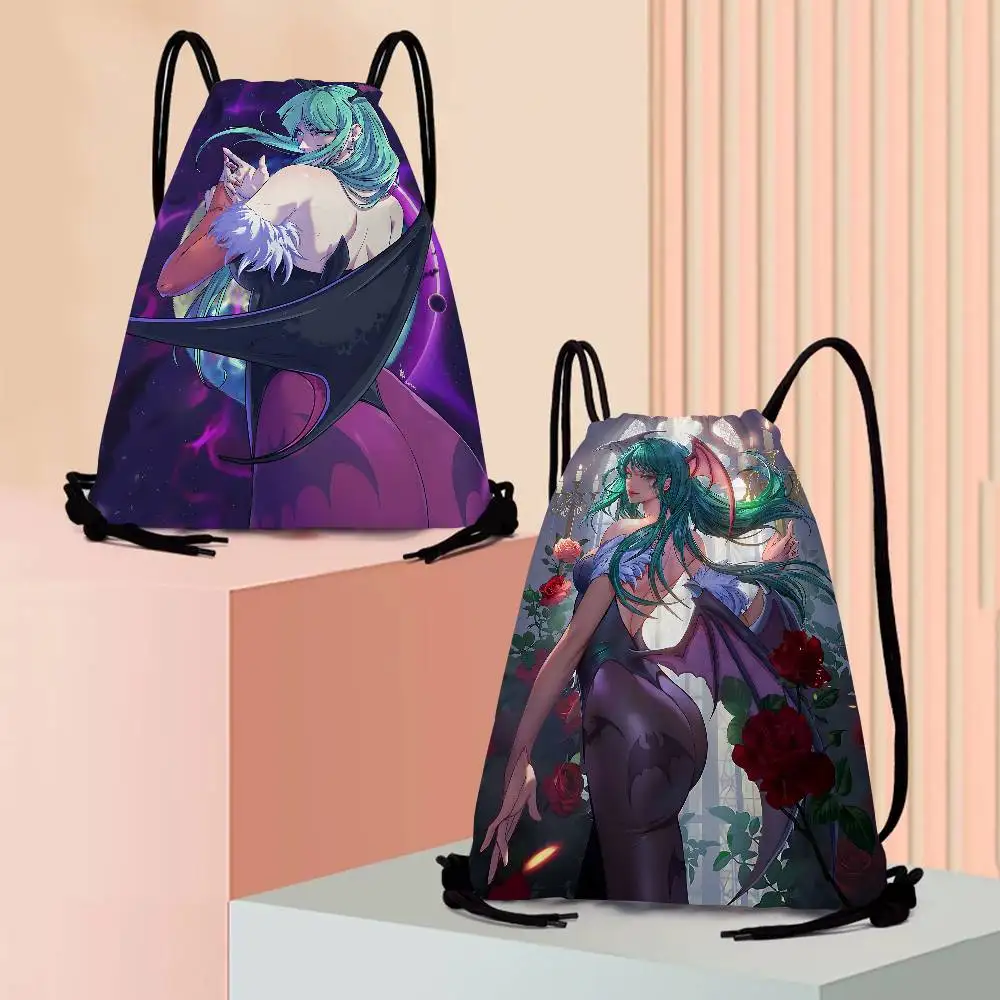 Girl Game M-morrigan Aensland 1 Piece Drawstring Bag Backpack, Adjustable Drawstring Backpack, Storage Bag, Drawstring Pocket