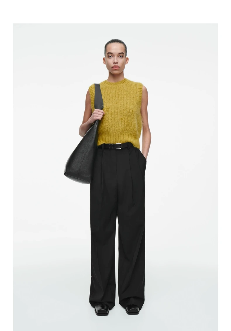 

Ethereal MD 2025 spring new style of Women's casual Standard cropped mohair blend vest
