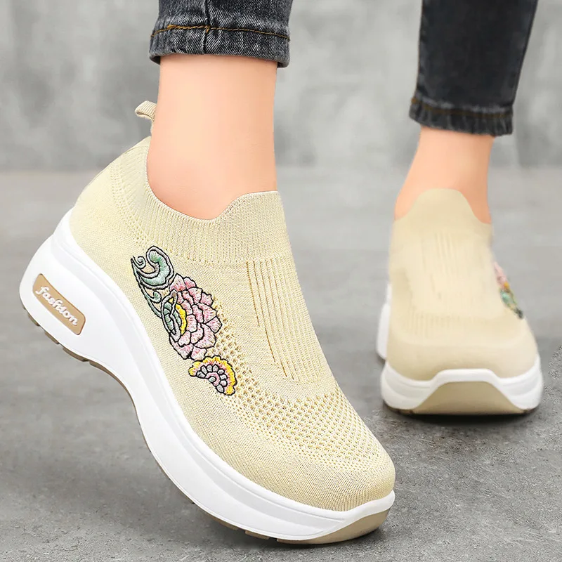 trainers woman sports Height Increasing Platform Shoes Sneakers Women Shoes Breathable Mesh Sports Shoes For Ladies Chunky Shoes