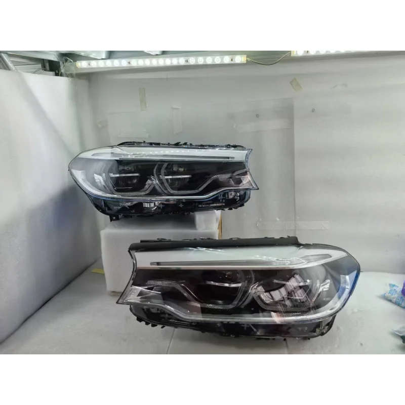 LED Headlight Assembly for BMW 5 Series F90 G30 G31 G38 2018-2020 Left Right Matrix Beam Adaptive Lighting IP67 Waterproof Plug