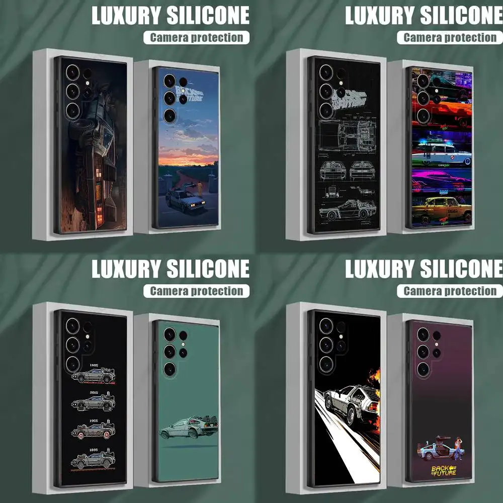 

B-Backs T-TO The Future Phone Case For Samsung S25,S24,S23,S22,S21,S20,S10,Ultra,Plus,Lite,FE,Soft Silicone Black Cover