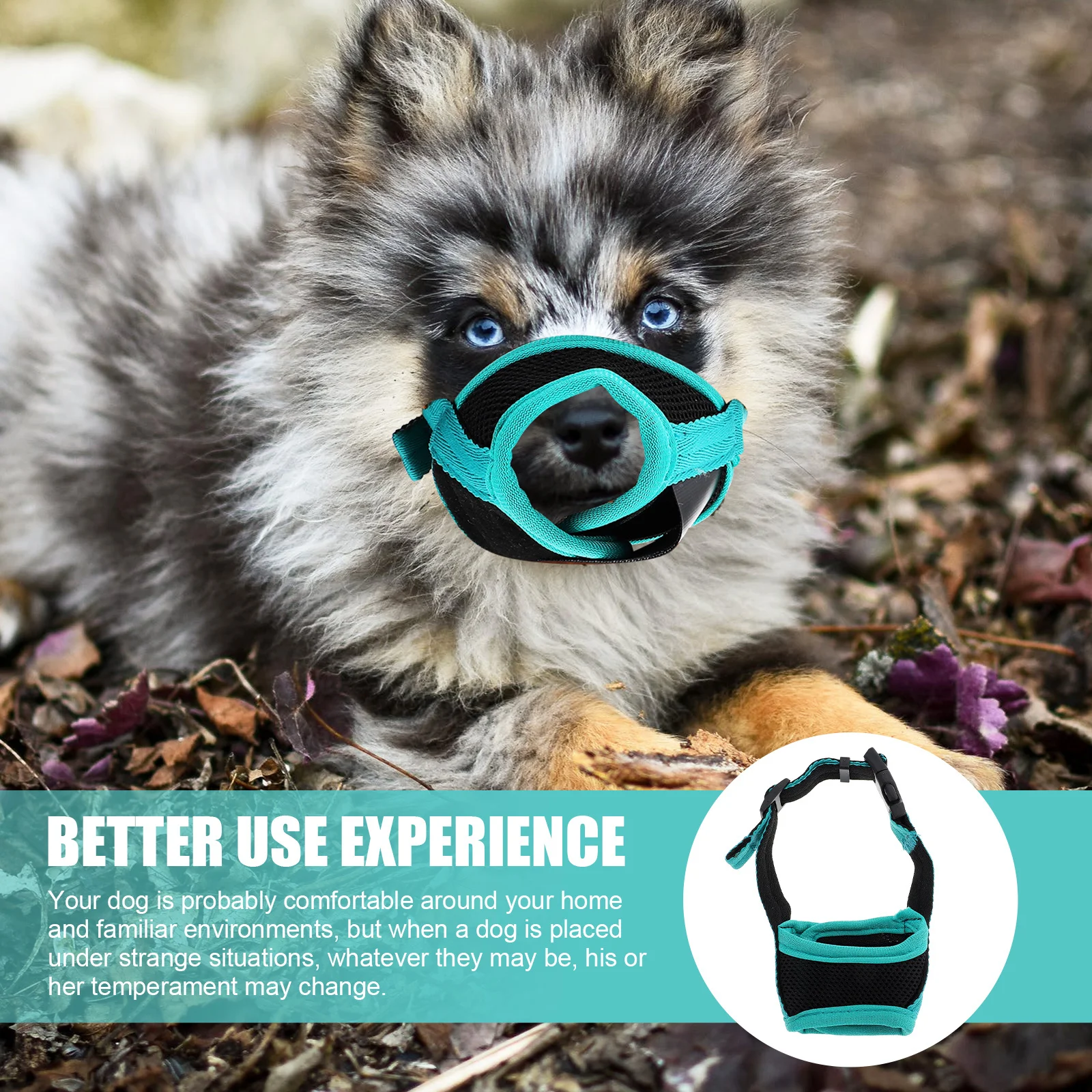 

Dog Muzzle High-Grade Cotton Adjustable Lightweight Breathable Mouth Cover Anti-Biting Puppy Outdoor Equipment