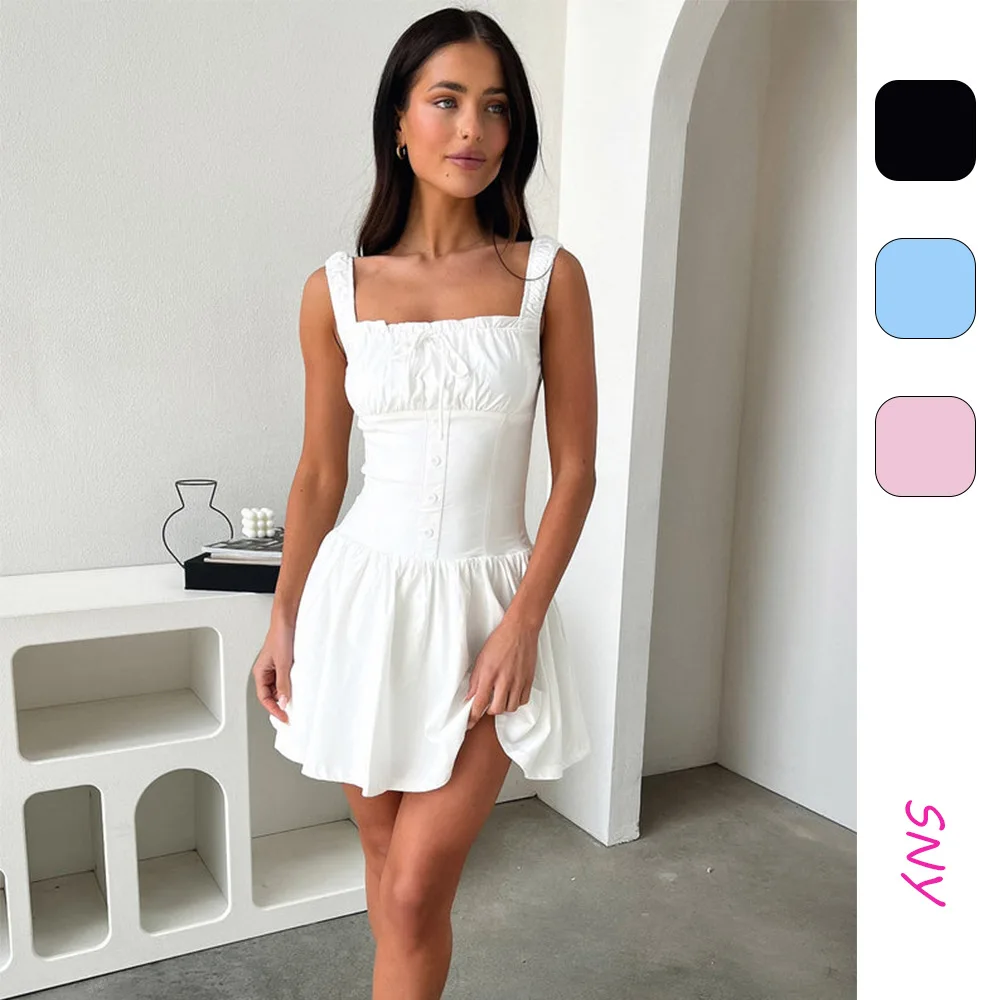 

2026 Amazon Cross-Border European And American Elegant Women's New Style Sexy Low-Cut Corset Dress