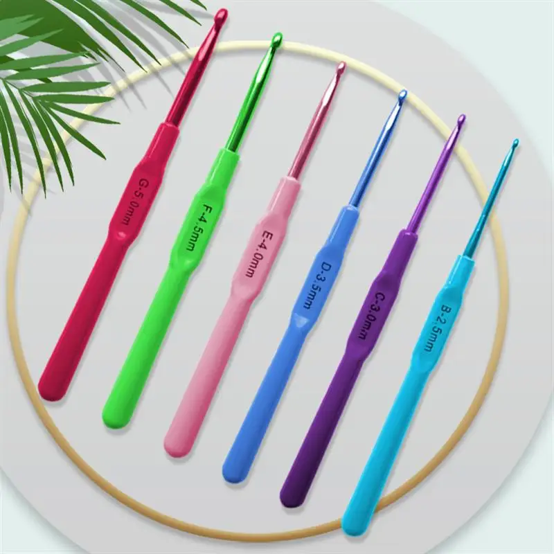 1PCS/7pcs Aluminum Knitting Needles Metal Crochet Set Home DIY Craft Yarn Stitch Sweater Weaving 2-5mm Sewing Needle Tools