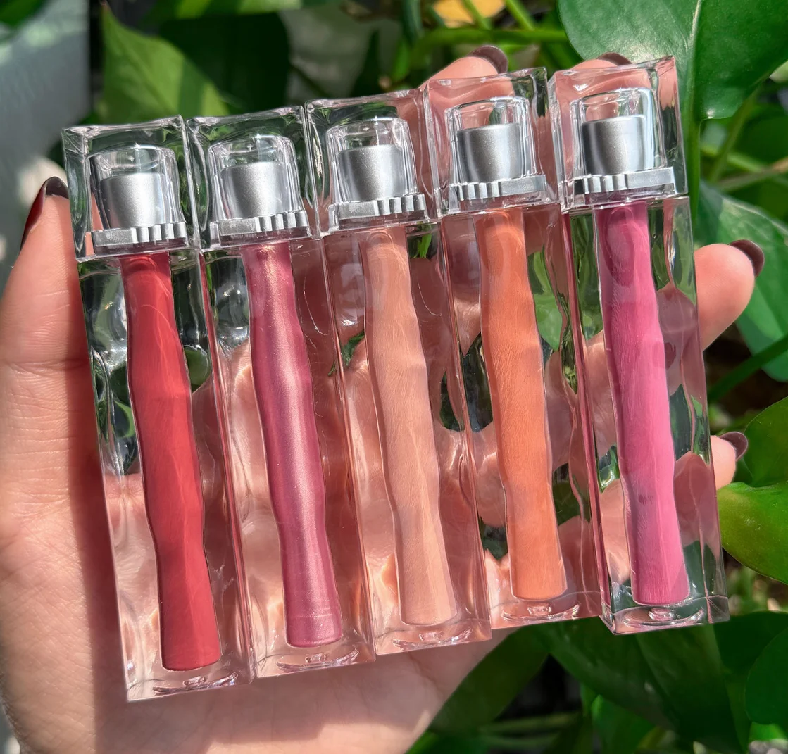 10pcs Custom Logo Lipgloss Luxury Crystal Clear Hydrating Lip Gloss Vendor Add Logo Fruit Scent Creamy Finish OEM Wholesale