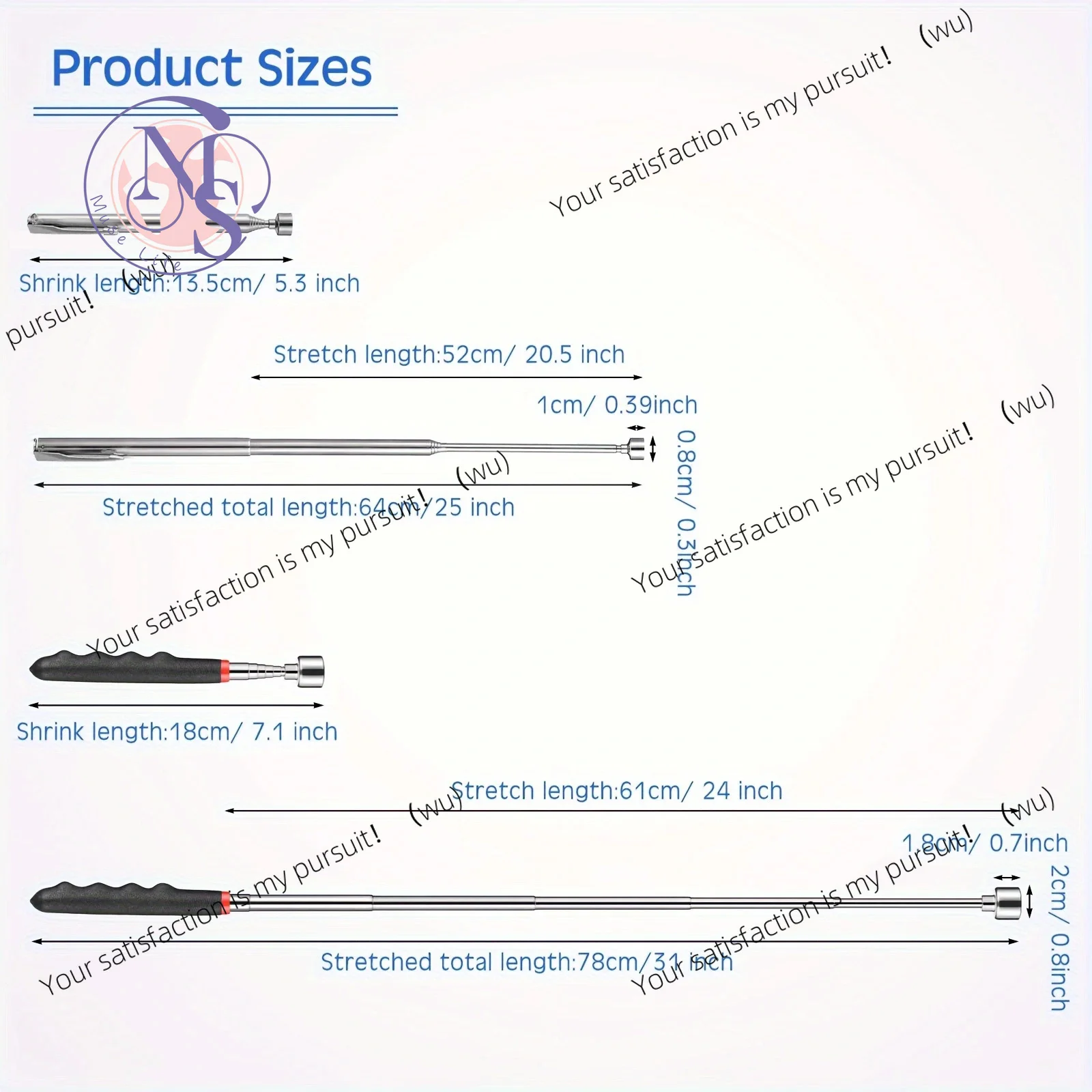 Telescopic magnet picking tool for hard to reach areas