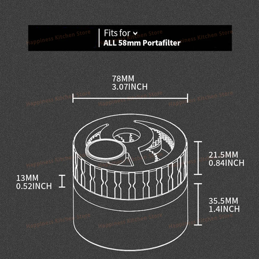 58mm Coffee Distributor, Coffee Powder Needle Stirrer for 58mm or 51mm Portafilter,  Espresso Distribution Tool