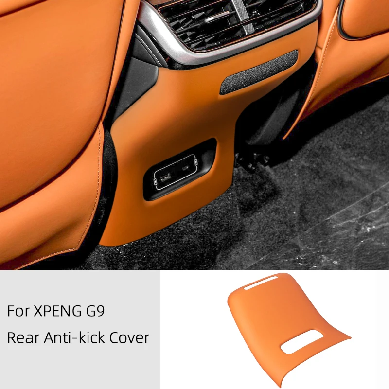 Car Rear Air Conditioner Vent Anti-kick Panel Cover Decorative Shell Patch Leather Interior Accessories For Xpeng Xiaopeng G9