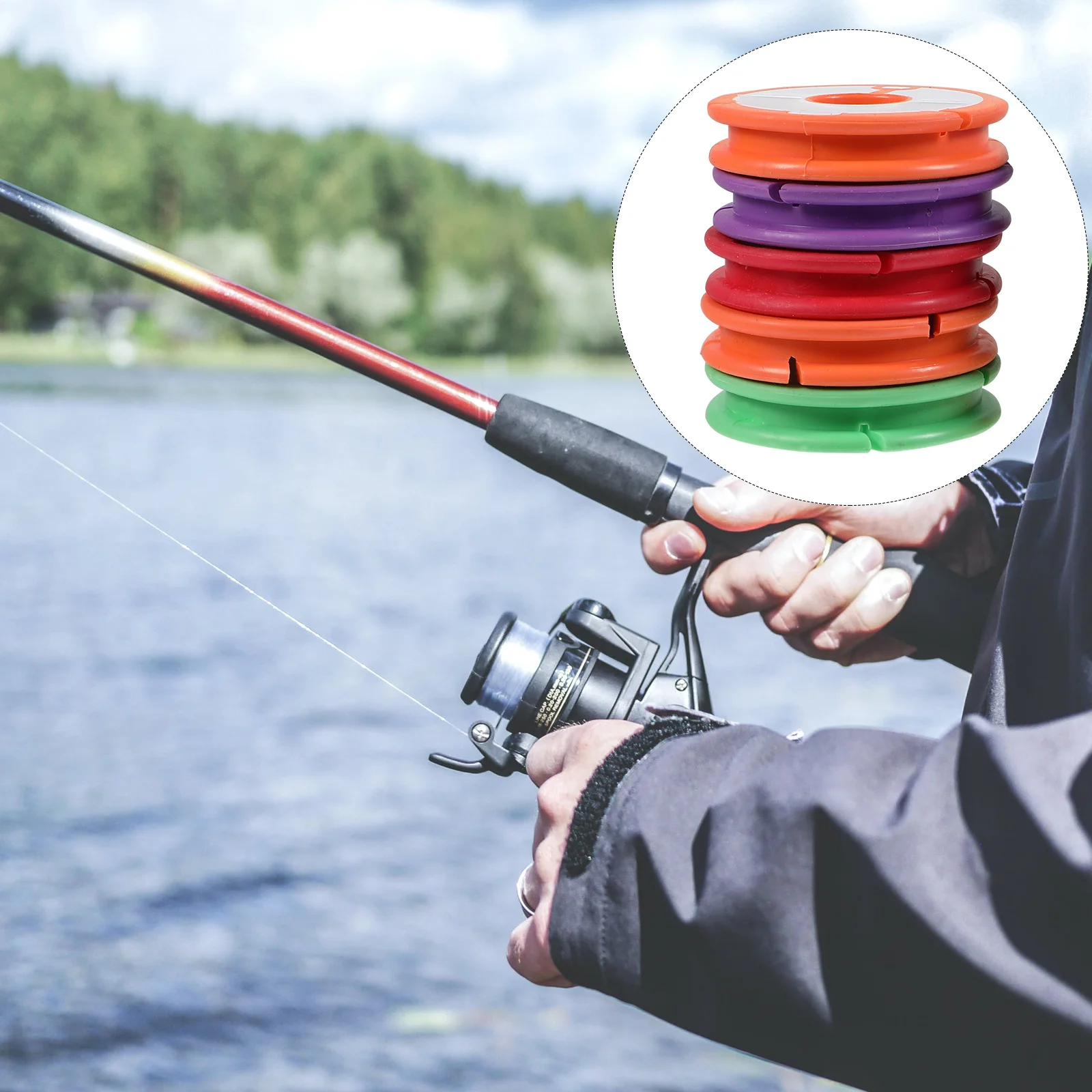 

10Pcs Fishing Line Reel Professional Technology Sturdy Trustworthy Multiple Functions Fishing Accessories Tackle Tool