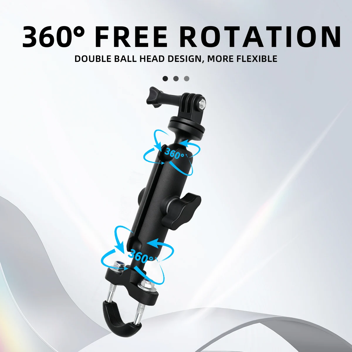 360° Metal Stable Bracket Motorcycle Bicycle Holder For GoPro Handlebar Mirror Mount Bracket For Insta360 X4 DJI Action Camera