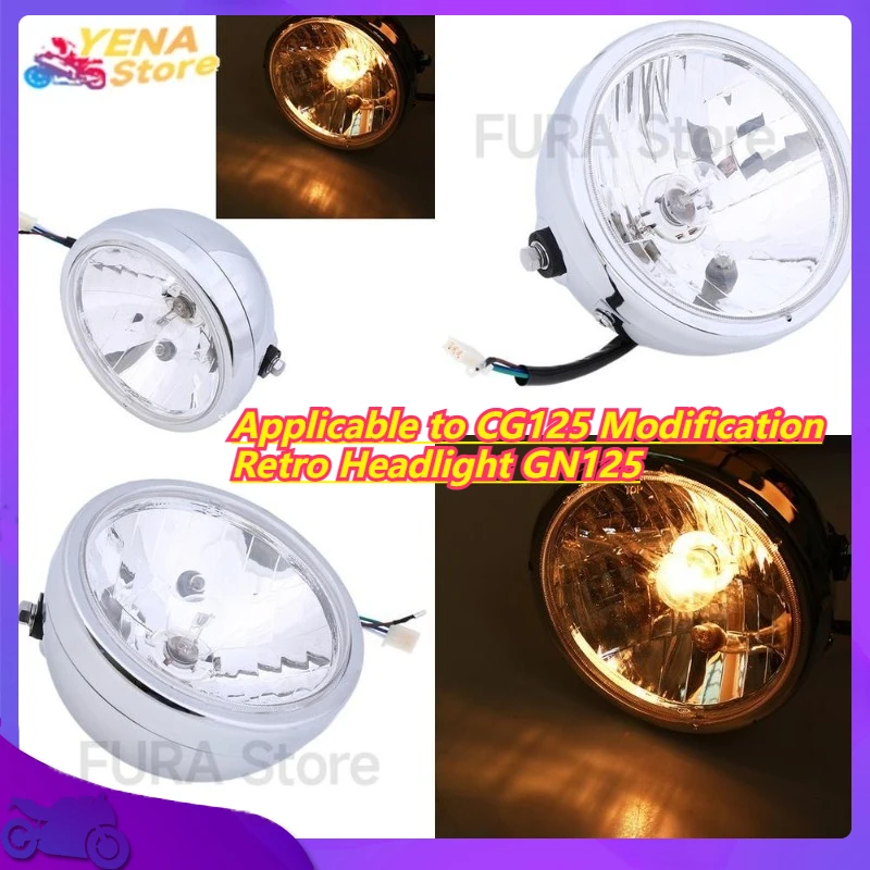 

Applicable to CG125 Modification Retro Headlight GN125 Vintage Shell Round Front Headlight Motorcycle Parts Wholesale Supply