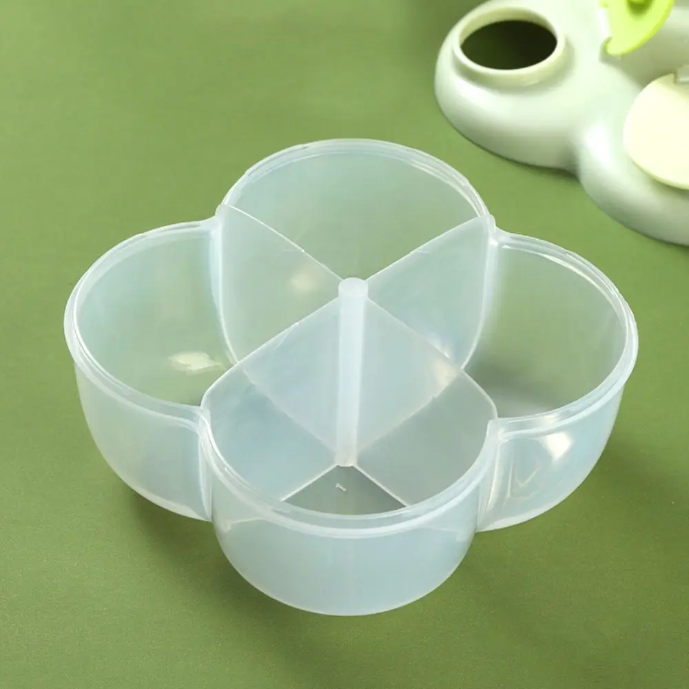 Partitioned Formula Dispenser 720ml Leak Resistant Powder Dispenser Box 4 Compartments PP Formula Storage Box Outdoor Feeding