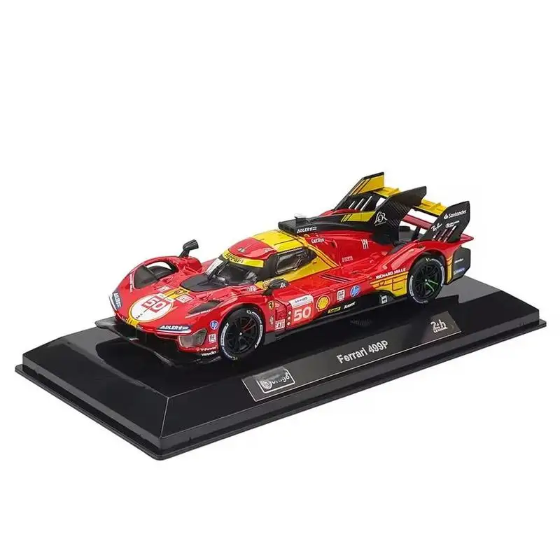 جديد في المخزون Bburago 1:43 2024 499p # 50 # 83 24h لو مان صندوق أكريليك سيارة سبيكة مصغرة دييكاست 499p الحلي ألعاب مخصصة للأطفال #2