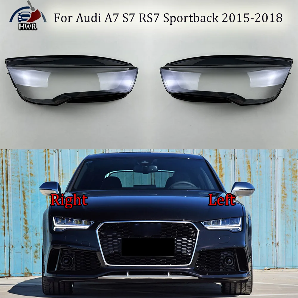

Для Audi A7 S7 RS7 Sportback 2015-2018: Прозрачная крышка фары, плафон, линза фары, корпус фары из плексигласа
