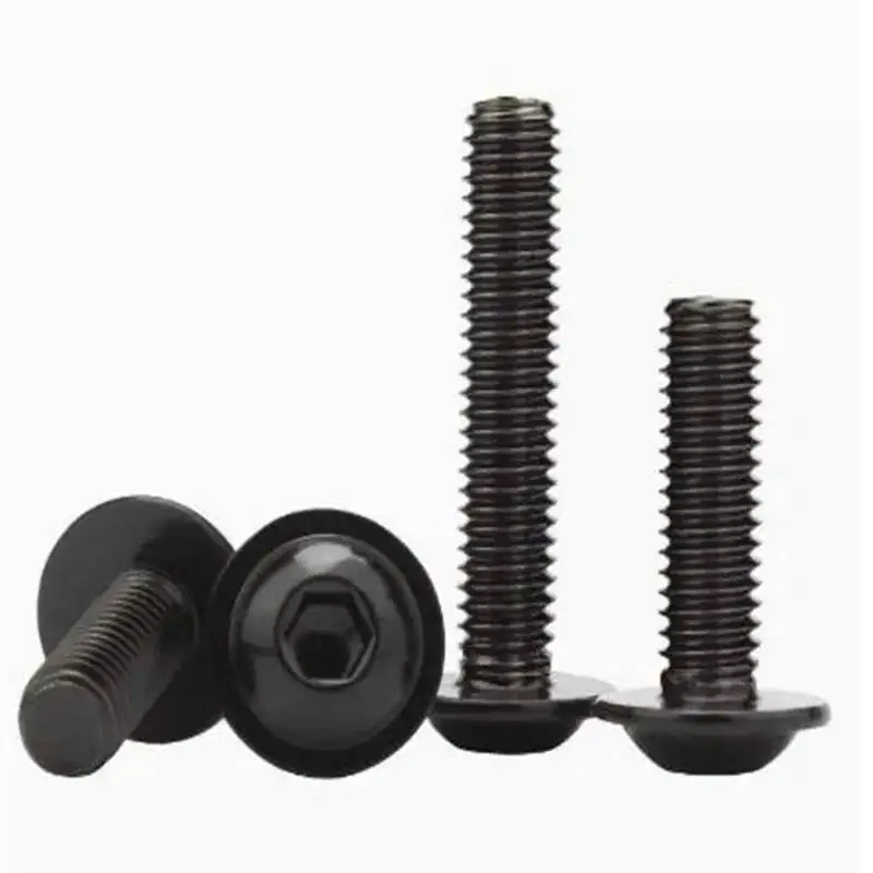20-5pcs M4 M5 M6 M8  10.9 Grade Black Allen Socket Button Head Bolt Hex Flange Screw With Washer Collar High Tensile Fastener