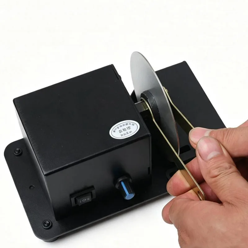 Bench Top Stone Polishing Tool, 0–8000 RPM Variable Speed Forward/Reverse ，Mini Electric Grinding Machine Set