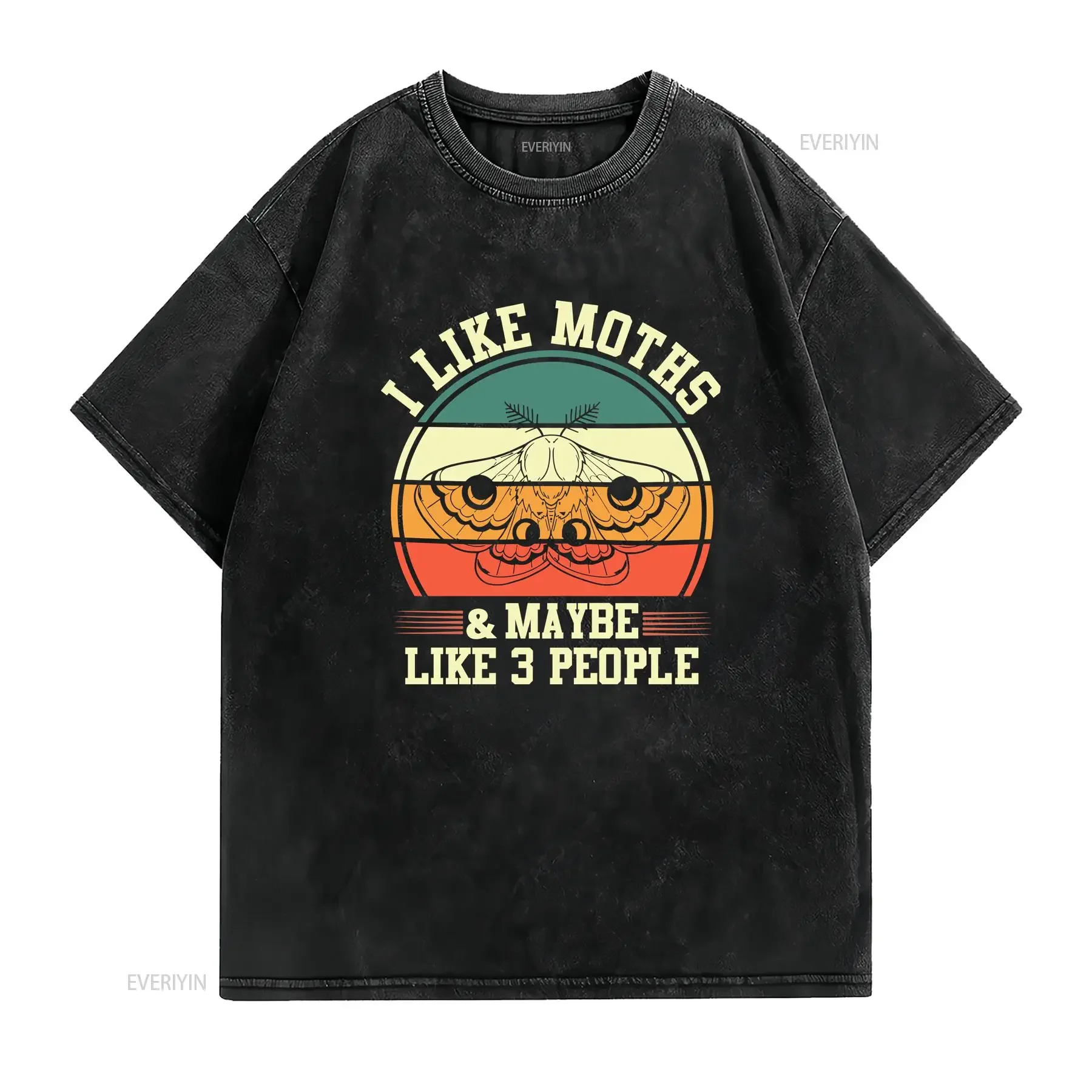 Moth Insect Lover I Like Moths And Maybe 3 People T Shirt vintage Washed Stretched Breathable Casual Slightly designer clothes