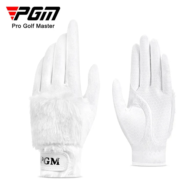 PGM Autumn and Winter Golf Gloves Women's Plush Thickened Plush Warm Gloves Two Hand Set