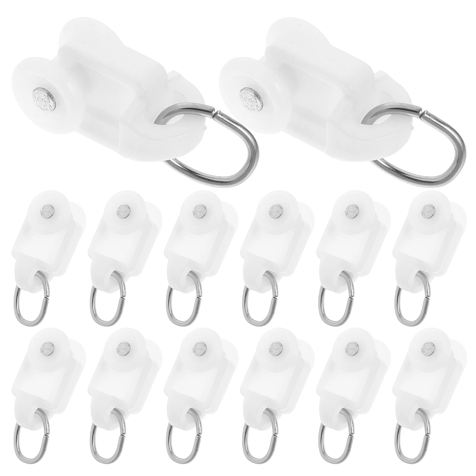 

Silent Curtain Rail Hook Roller PE Stainless L Shape Easy Install Long Use Adjustable Channel Rods Ceiling Home Decor