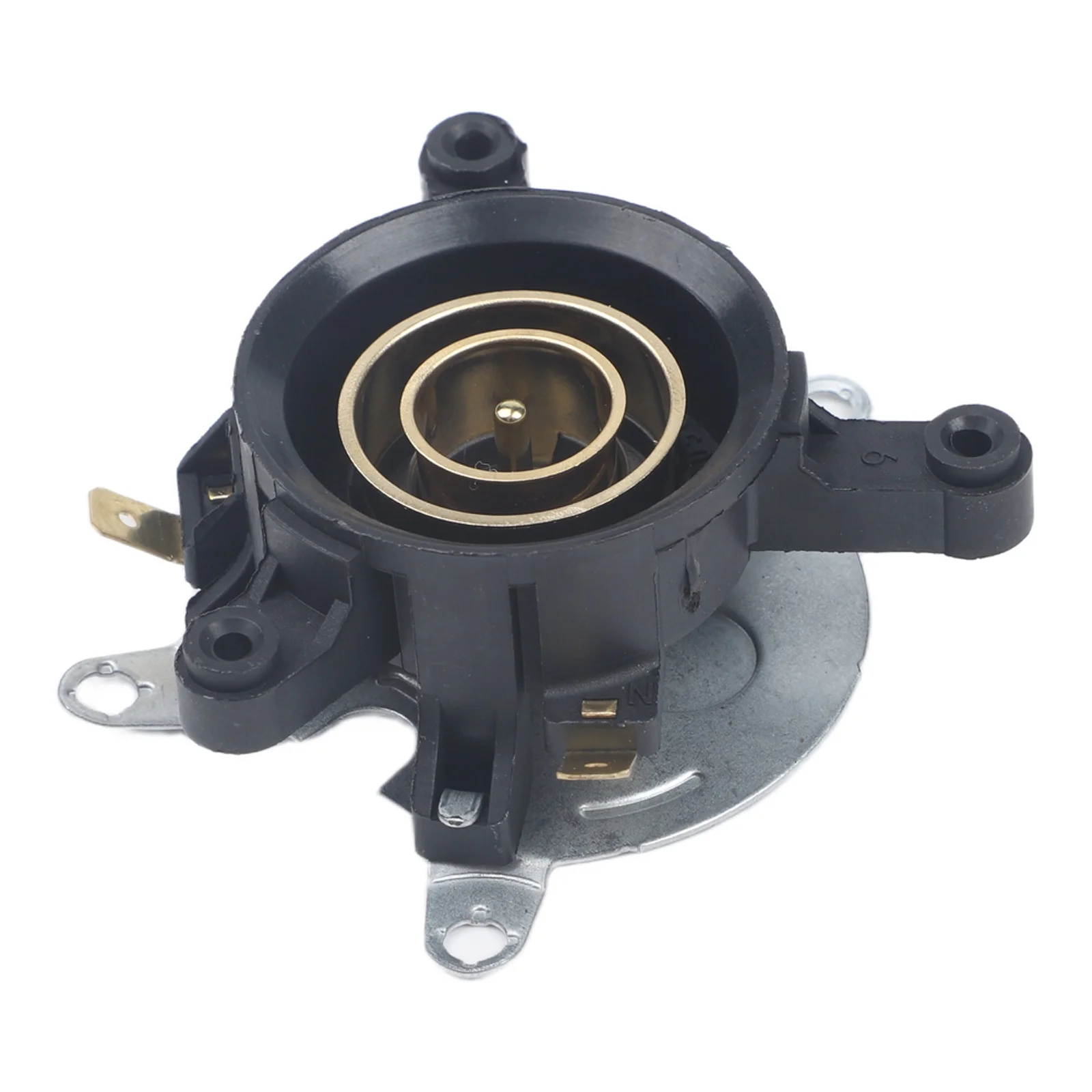Thermostat Switch Coupler for Kettle Bottom Mounting Applications Requiring Stable Thermal and Electrical Transfer