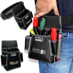 Bolsas de herramientas de gran capacidad, bolsa de cintura de electricista, portátil, impermeable, tela Oxford, resistente al desgaste