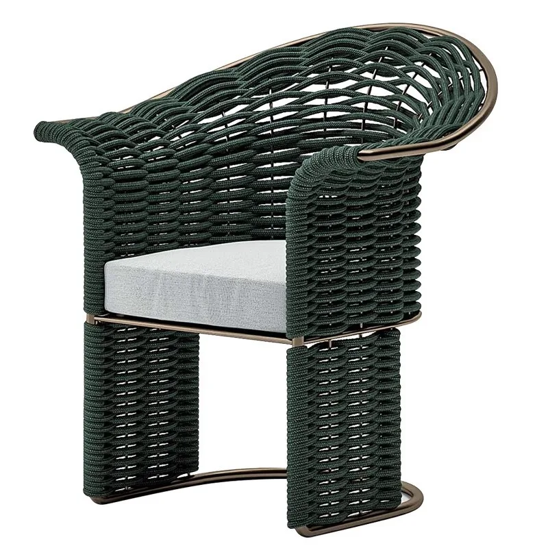Outdoor table and chair combination courtyard outdoor rattan chair three-piece open-air designer hotel leisure rattan sofa furni