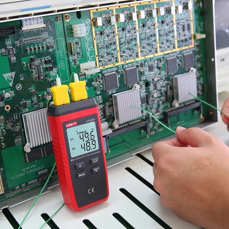 UNI-T UT320D K/J Thermocouple Thermometer UT320A Mini Digital Temperature Meter -50~1200℃ Contact Type Thermometers