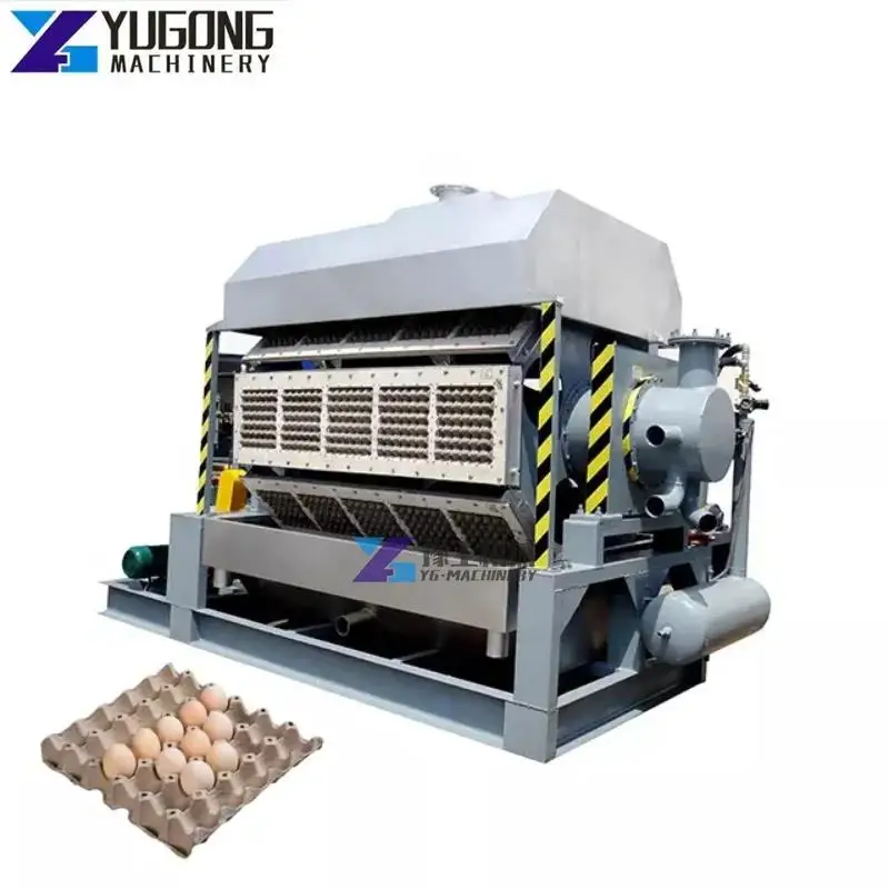 YG Fully Auto  Alveoles Egg Tray Machine Production Line Paper Egg Tray Making Machine Waste Paper Pulp Egg Tray Forming Machine