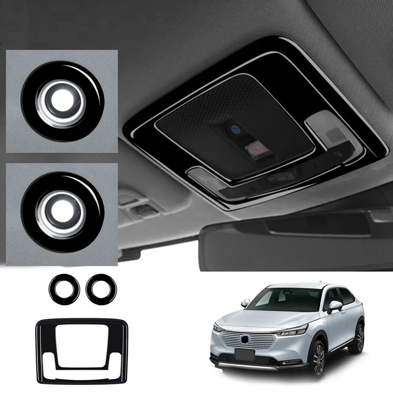 

3Pcs Car Interior Front Rear Reading Light Lamp Cover Trim Sticker For Honda Vezel HR-V HRV 2021 2022