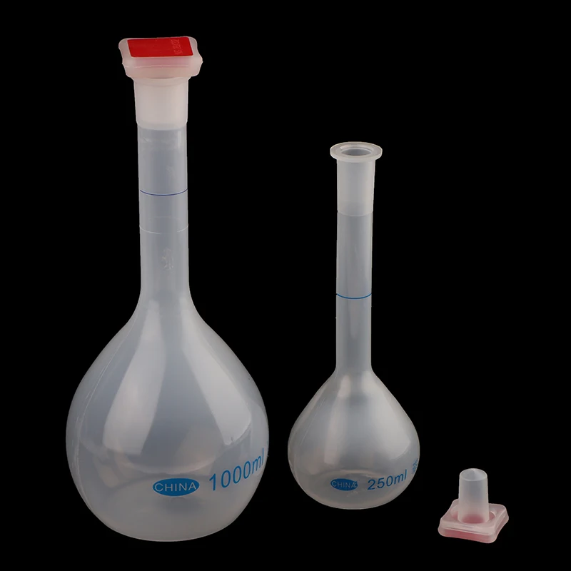 25/50/100/250/500/1000ml Volumetric Flask With Stopper Long Neck Measuring Flask Graduated Bottle For Test Laboratory Supplies