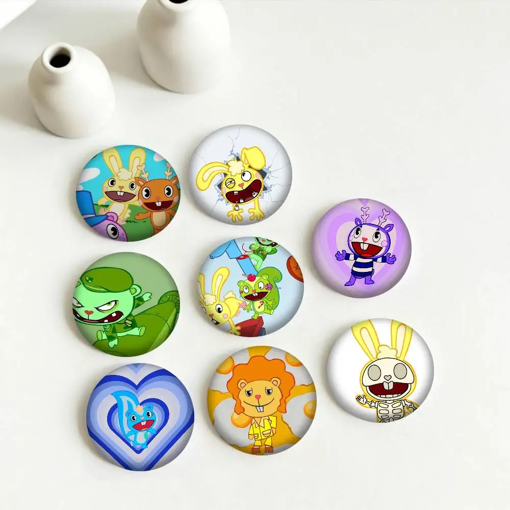 Happy Tree Friends 25mm 32mm 44mm 58mm 75mm Brooches Badges Pins for Accessories Gift