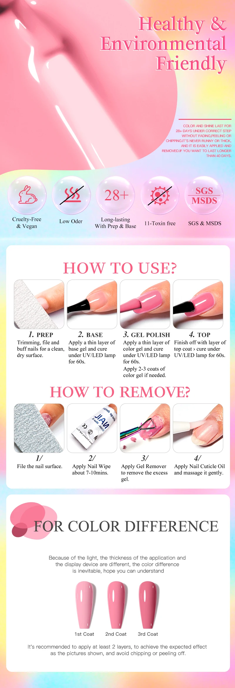 MEET ACROSS 5 ml rosa getrocknete Blumen-Gel-Nagellack, natürliche Blumenfee, Nagelkunst-Gel, Soak Off UV-LED-Malerei, Lacke für Nägel – Detail 12