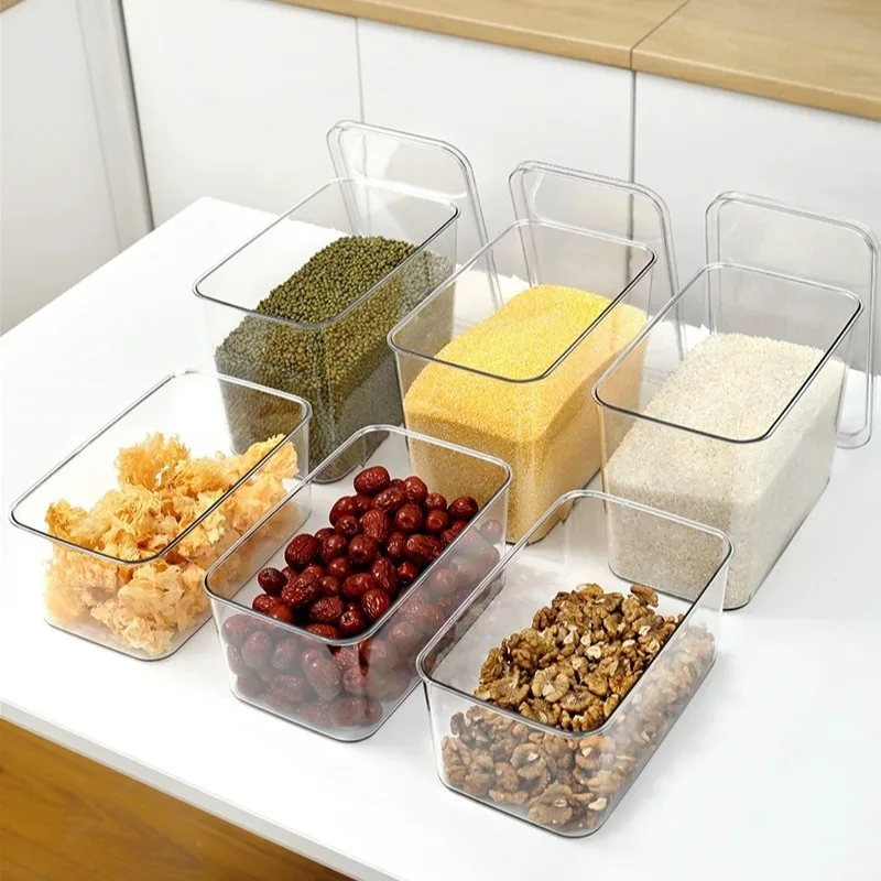 Thickened High Transparency Storage Box - Multi-Purpose PET Lid Food Fridge Container - Versatile Countertop Organizer