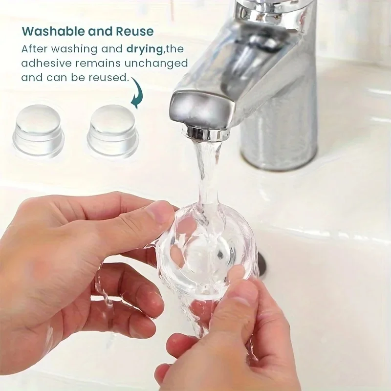 Heavy-Duty Household Multi-Scene 1-8Pcs Transparent Silicone Door Stopper No Drill Anti Bump Pad for Office Home Safety Protecti