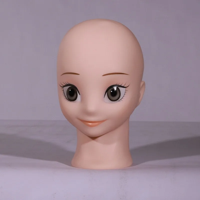 Realistic Kid Mannequin Head for Wigs Display, Cartoon Children Model with Needle Insert Capability, Versatile Cosplay Wig Stand