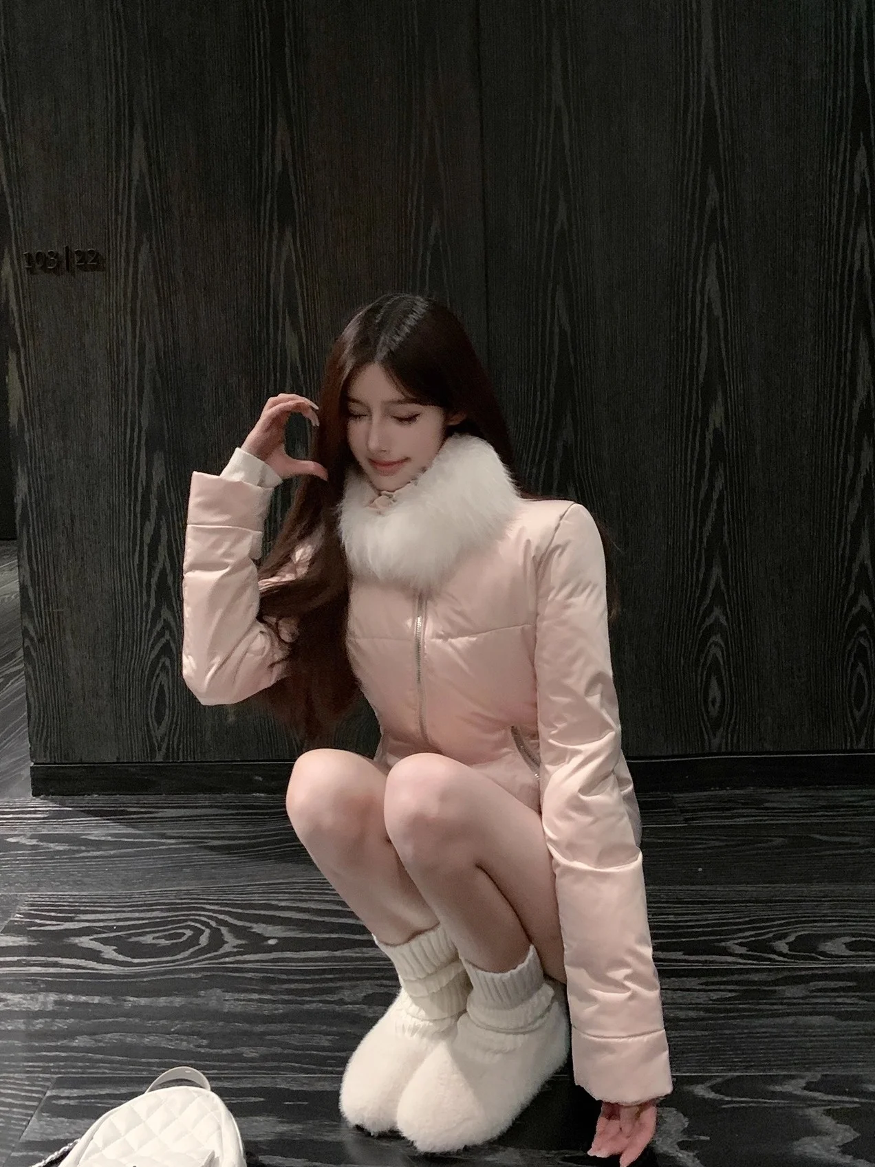 

Luna New Pink Lightweight down Jaet ort Pure Desire Sle Women's Faion Outerwear Autumn 2025 Thin Long Sve Zipper