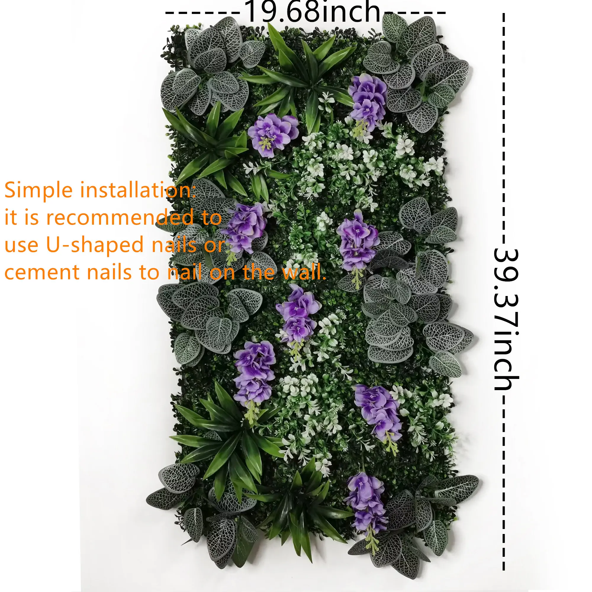 50 *100cm  Artificial Plant Lawn Grass Mat Greenery Panel Flower Fake Decorative Decor Wall Fence Carpet