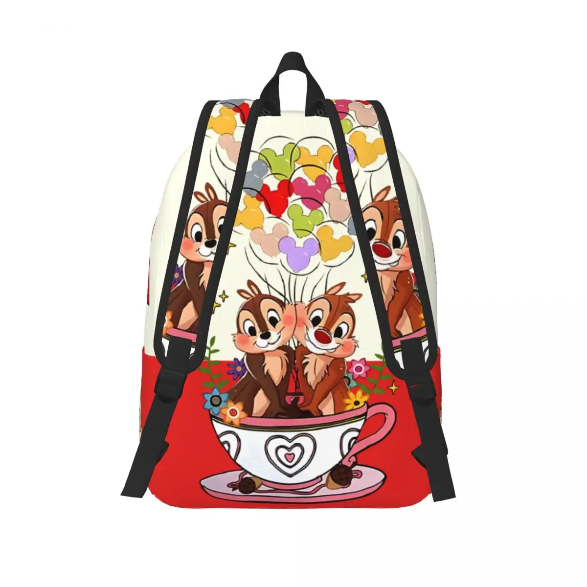 Chip y Dale Fanart alfombrilla de ratón mochila de Disney para estudiantes de secundaria, viaje diario para regalo, mochila de hombro resistente