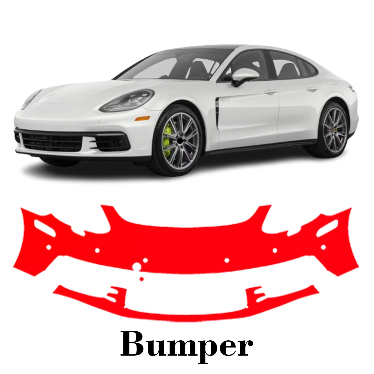 

Автомобильная предварительно вырезанная защитная пленка для краски, передний бампер, защита от царапин, внешний ТПУ PPF для Porsche Panamera 2017-2021