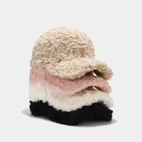 Korean Style Ins Plush Baseball Cap Women's Autumn Winter Fashion Duckbill Hat Thick Warm Skin-friendly Comfortable Hat