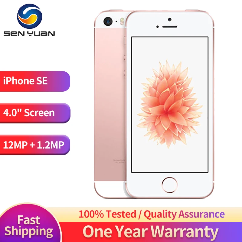 Original Apple iPhone SE 4G LTE Mobile Phone iOS 4.0"12.0MP Chip Dual Core Touch ID 16/32/64/128GB ROM Smartphone