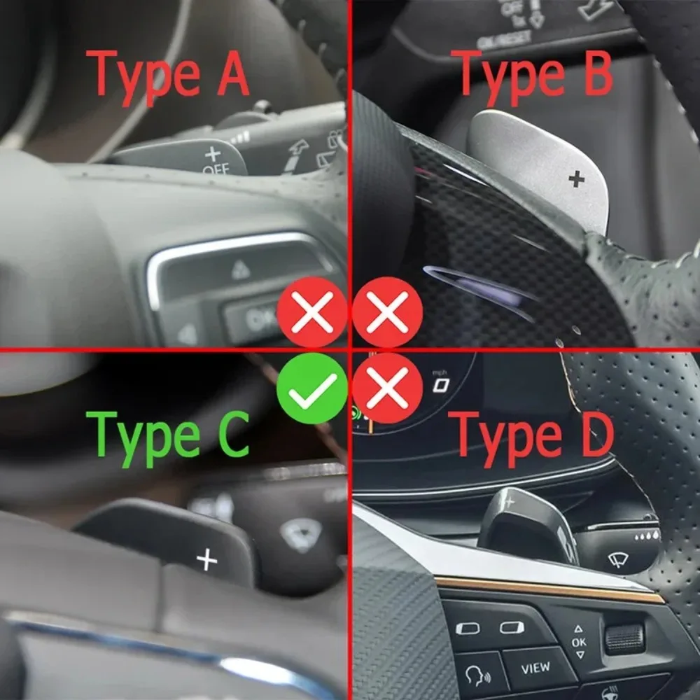 2025年新型車用ステアリングホイールDSGシフトパドルエクステンションステッカー シート アルハンブラ アテカ レオン 5F FR タラコ イビサ 6P クプラ ST用