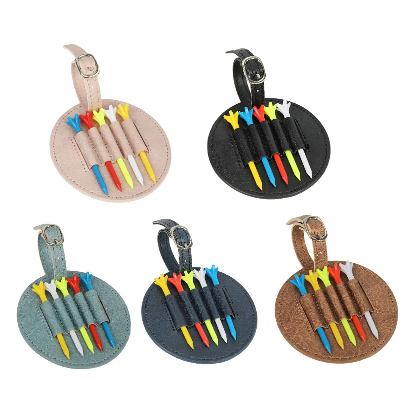 Golf Tee Storage Pouch Bag Display Case Hanging Strap Golf Training Accessories Waist Pack Waterproof Fits All Brands Portable