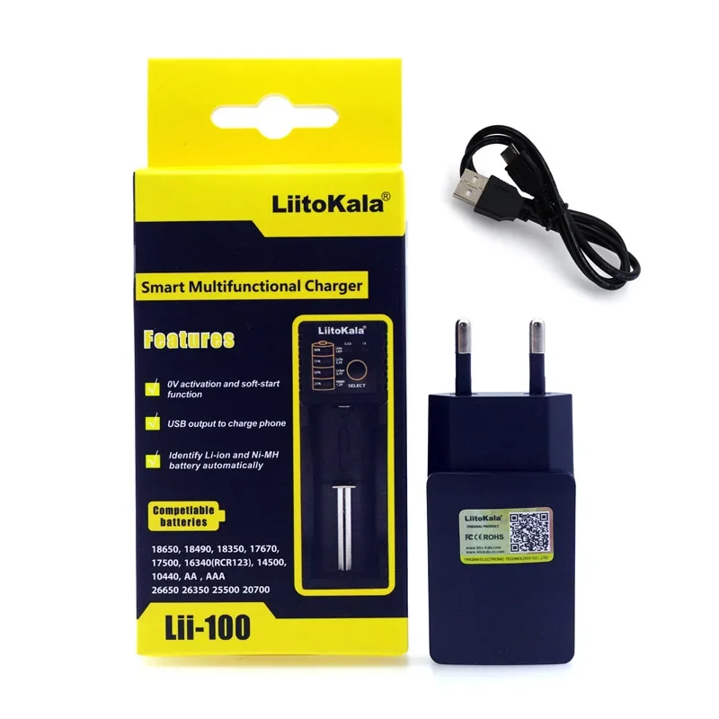 Liitokala Lii-402 100 202 S1 PD4 LCD Charger 1.2V 3.7V 3.85V AA/AAA 26650 18350 14500 16340 25500 NiMH lithium battery charger